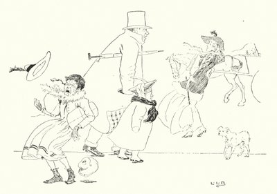 Om du nyser på måndag, nyser du för fara (gravyr) av Leonard Leslie Brooke