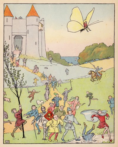 Illustration till Tom Thumb (färglitografi) av Leonard Leslie Brooke