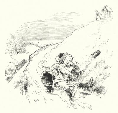 Jack och Jill gick uppför backen (gravyr) av Leonard Leslie Brooke