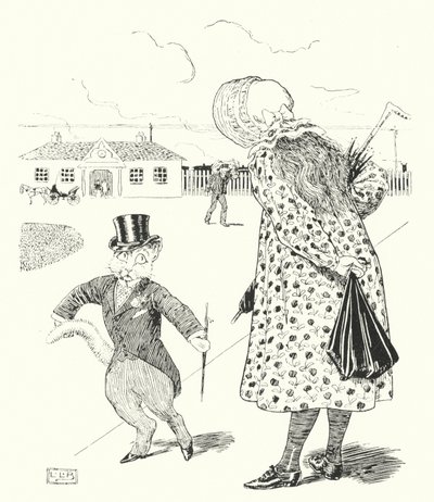 Pussekatt, fittkatt, var har du varit? (gravyr) av Leonard Leslie Brooke