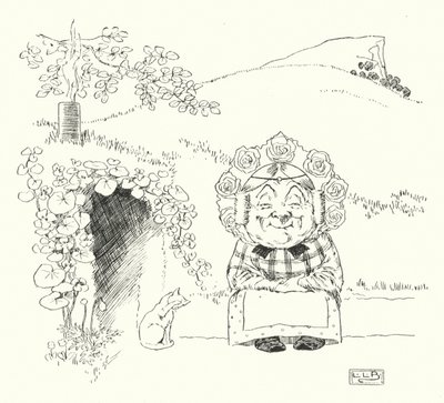 Det var en gammal kvinna, bodde under en kulle (gravyr) av Leonard Leslie Brooke