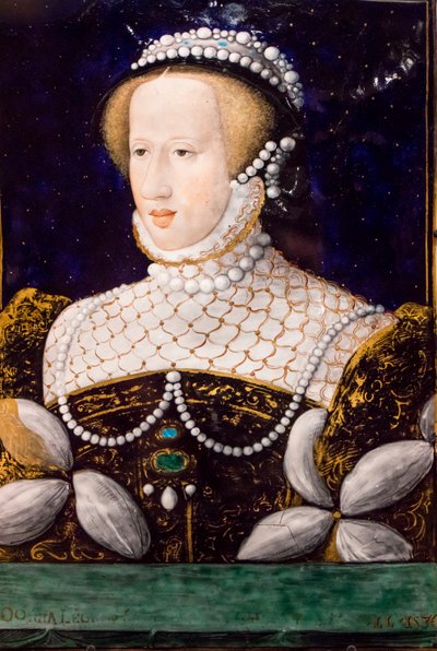 Eleonora av Habsburg, Limoges,1560 (Emalj på koppar) av Leonard Limosin