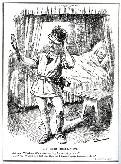 Utmaningen till Lloyd George och koalitionsregeringen från Labour Party, januari 1920 av Leonard Raven Hill