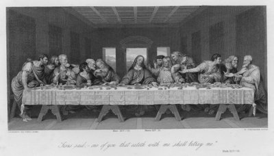 Den sista måltiden, Mark XIV av Leonardo da (after) Vinci