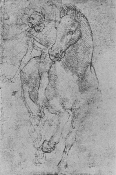 En ryttare, c1480 1945 av Leonardo da Vinci