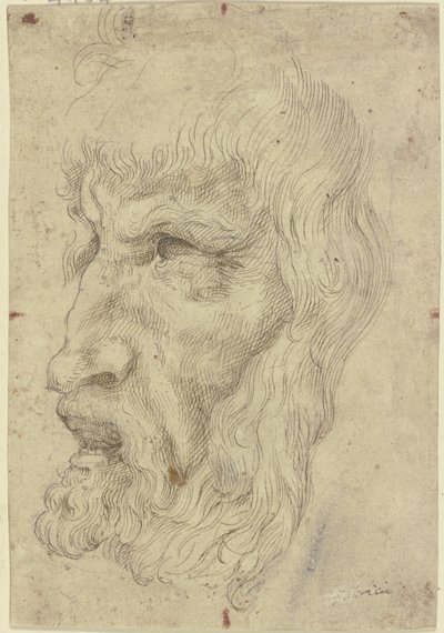 Antika masker till vänster av Leonardo da Vinci