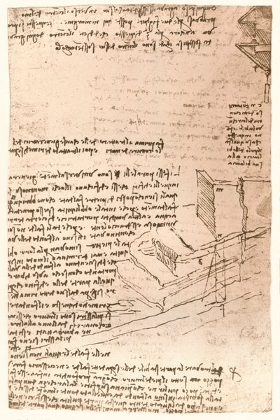 Arkitektritning, c1472-c1519 1883 av Leonardo da Vinci