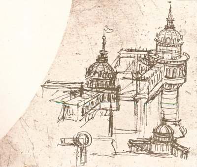 Arkitektur för slott, c1472-c1519 1883 av Leonardo da Vinci