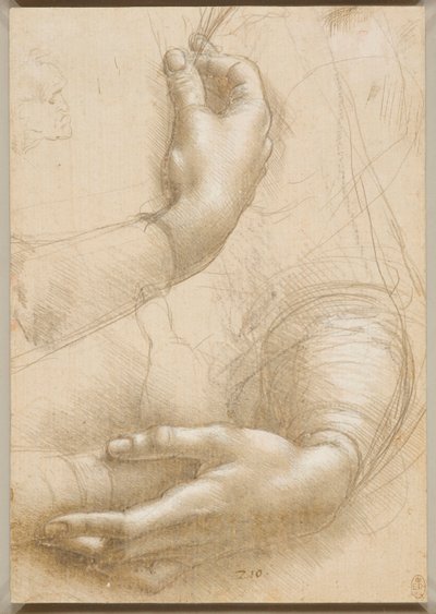 Armar och kvinnliga händer, c. 1480. av Leonardo da Vinci