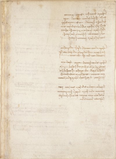 Arundel 263, f.151, Leonardo da Vincis anteckningar från 