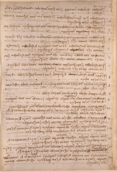 Arundel 263, f.154v, Leonardo da Vincis anteckningar från 