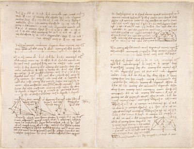 Arundel 263, f.218v, f.215 Anteckningar och diagram från 
