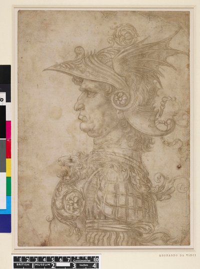 Byst av en krigare av Leonardo da Vinci