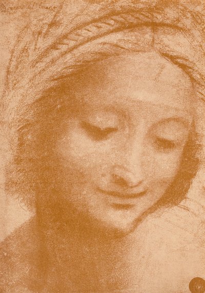 Head of a Woman, c1400-talet, 1932 av Leonardo da Vinci