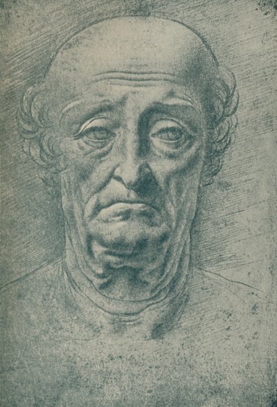 Head of an Old Man, c1400-talet, 1932 av Leonardo da Vinci