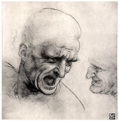 Chefer för krigare, 1503-1505 av Leonardo da Vinci