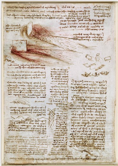 Leonardo da Vinci - RCIN 912660, Studier av vatten ca 1510-1512, 745082-1634741785 av Leonardo da Vinci