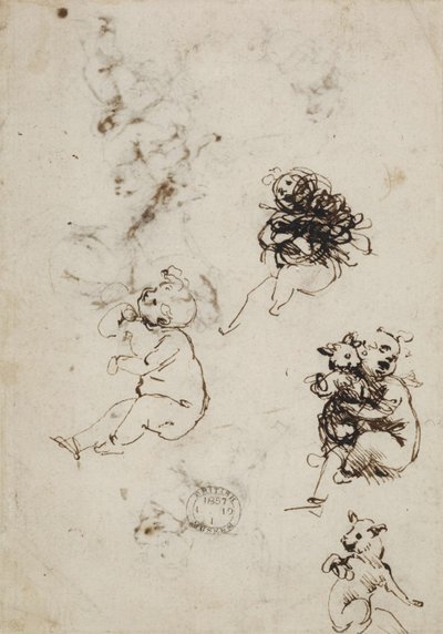 Leonardo da Vinci, objekt 1857.0110.1 - baksida (British Museum) av Leonardo da Vinci