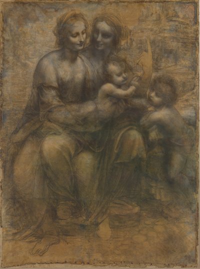 Jungfru Maria med barnet och Sankta Anna av Leonardo da Vinci