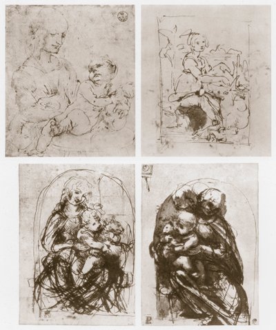 Madonna, 1400-talet. av Leonardo da Vinci
