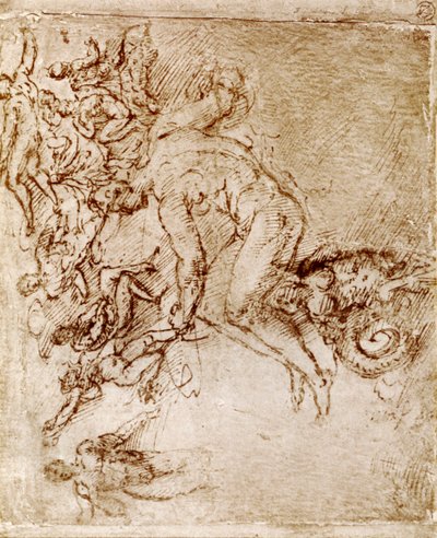 Penna- och bläckskisser av Leonardo Da Vinci, 1913. av Leonardo da Vinci