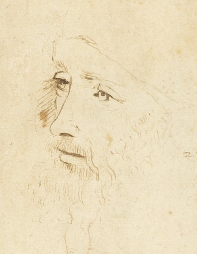 Porträtt av Leonardo da Vinci, ca 1518. av Leonardo da Vinci,