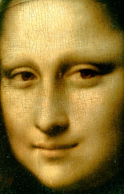 Porträtt av Mona Lisa detalj, 1503-1506 av Leonardo da Vinci