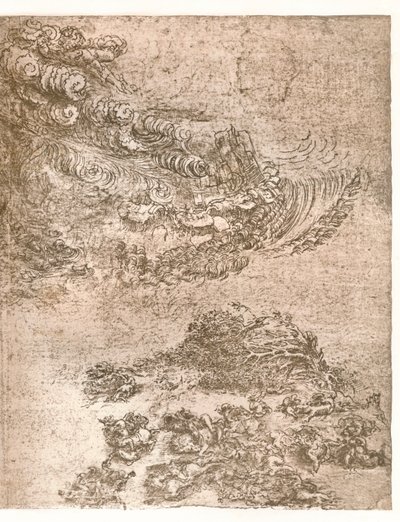 Representation av ett storm, c1472-c1519 1883. av Leonardo da Vinci