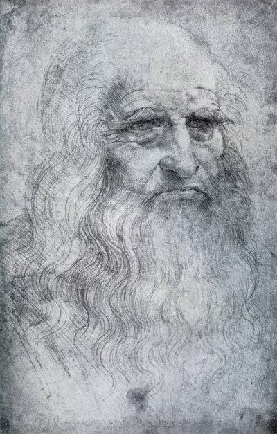 Självporträtt av Leonardo da Vinci, c1512-1515 1954 av Leonardo da Vinci