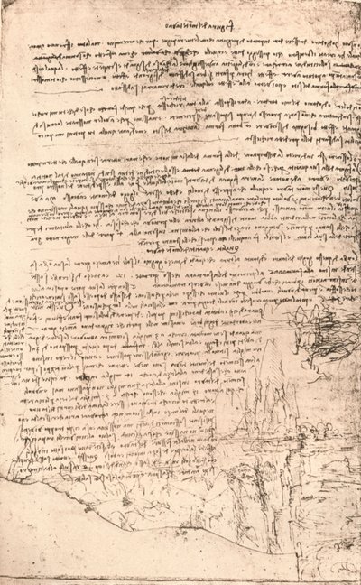 Skiss över armeniska berg, c1472-c1519 1883 av Leonardo da Vinci