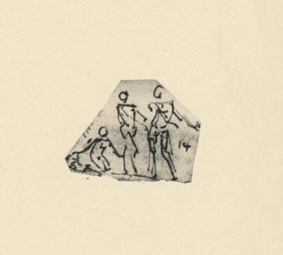Skiss av tre figurer, c1480 1945 av Leonardo da Vinci