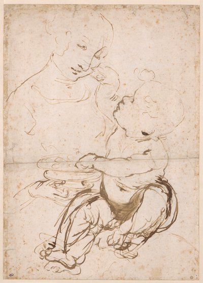Studie för Madonnan med en fruktskål, ca 1478. av Leonardo da Vinci