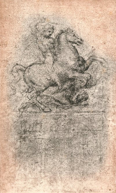 Studie för Sforza-monumentet, c1482-c1499 1883 av Leonardo da Vinci