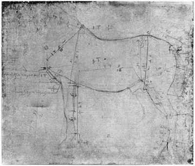 Studie av en häst (metallspets på papper) av Leonardo da Vinci