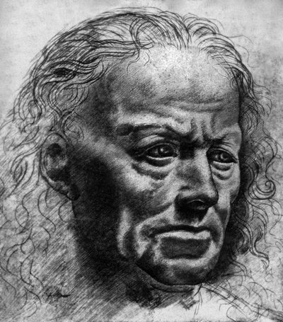 Studie av uttryck av Leonardo da Vinci