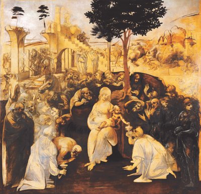 The Adoration of the Magi Efter restaurering, 1481-1482. av Leonardo da Vinci