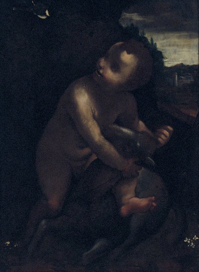 Spädbarnet Johannes Döparen av Leonardo da Vinci