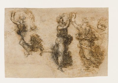 Tre dansande kvinnofigurer, 1517-1518. av Leonardo da Vinci