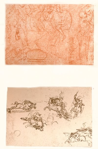 Två ritningar, c1472-c1519 1883. av Leonardo da Vinci