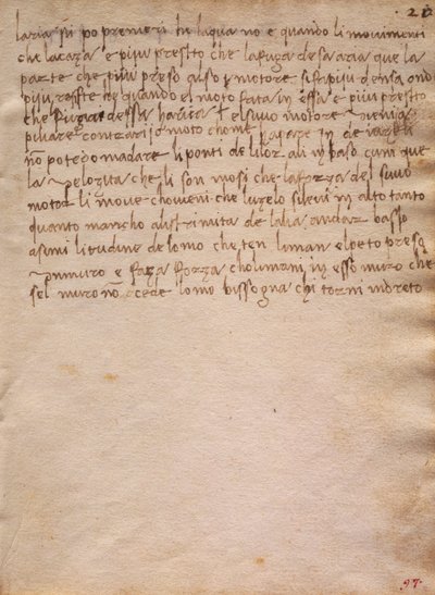 Osignerat utdrag från The Codex Trivulzianus av Leonardo da Vinci