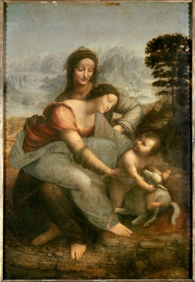 Jungfru och barn med Saint Anne av Leonardo da Vinci