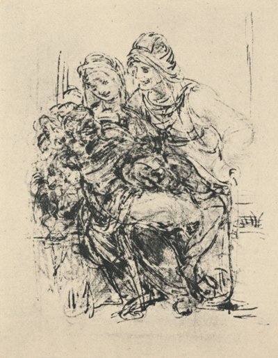 Jungfru och barn med St. Anne, c1480 1945 av Leonardo da Vinci