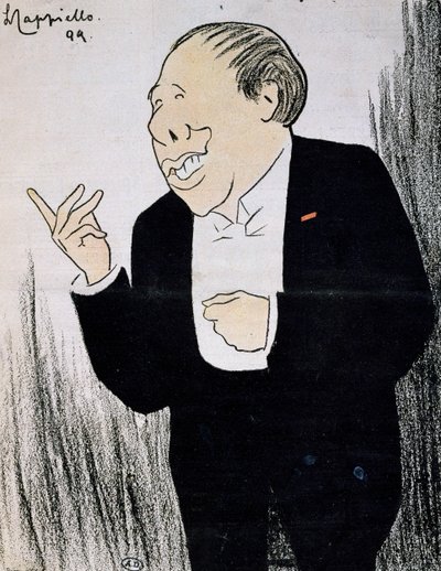 Skådespelaren Alexandre Coquelin, känd som Coquelin Cadet (1848-1909) i karikatyr från 1899 av Leonetto Cappiello (1875-1942) av Leonetto Cappiello