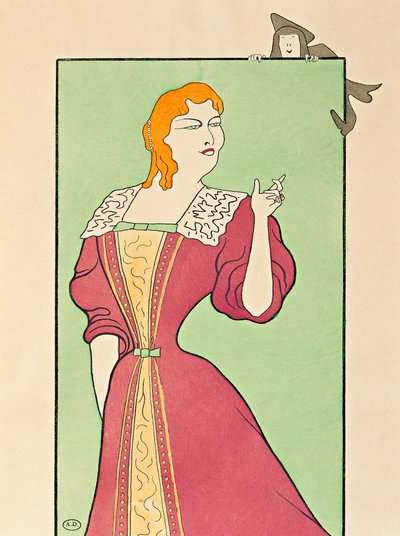 Skådespelerskan Marie-Louise Marsy (1866-1942) i rollen som Elmira i Tartuffe av Leonetto Cappiello