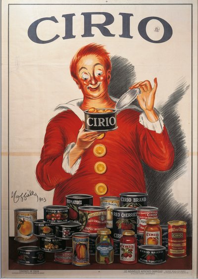 Annons för Cirio matkonserver, av Leonetto Cappiello (1875-1942), illustration av Leonetto Cappiello