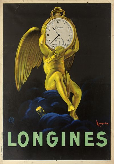 Reklamaffisch för de schweiziska urmakarna Longines, 1922 av Leonetto Cappiello