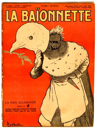 Omslag till "" La Baionnette", Satirical in Colors av Leonetto Cappiello