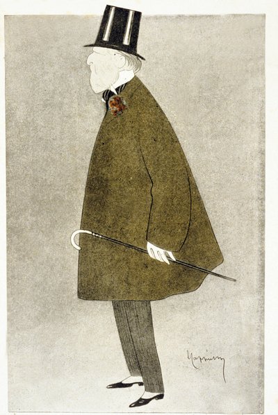 Jacques Doucet (1853¿1929), fransk modedesigner, känd för sina eleganta klänningar, gjorda av tunt genomskinliga material i överlagrade pastellfärger. av Leonetto Cappiello