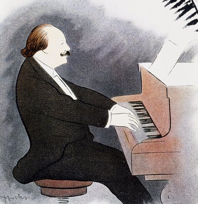 Jules Massenet vid pianot av Leonetto Cappiello