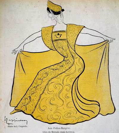 Dansaren Cleo i balettpantomimen Lorenza på Folies Bergere av Leonetto Cappiello